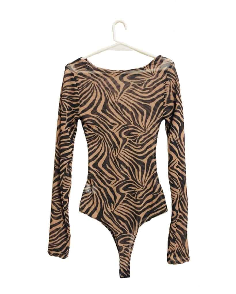 body microtul animal print