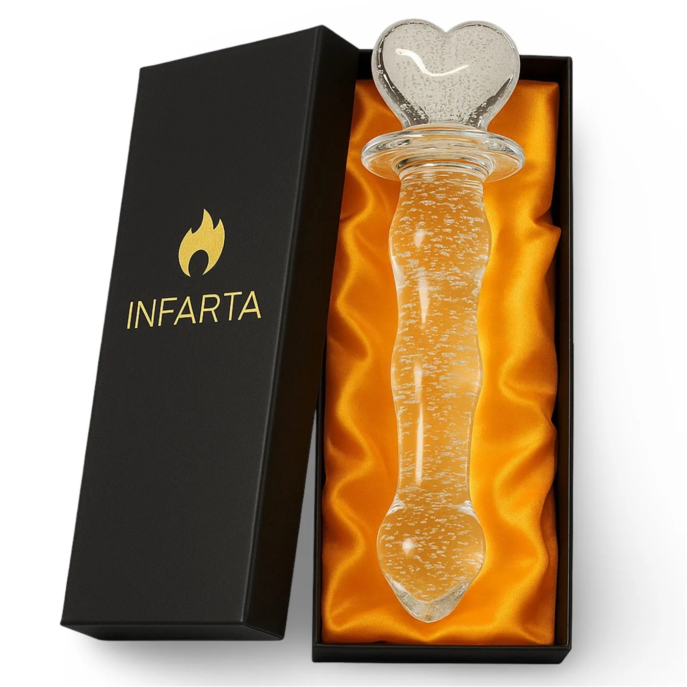 Glass Dildo Glow In The Dark Phantom Heart