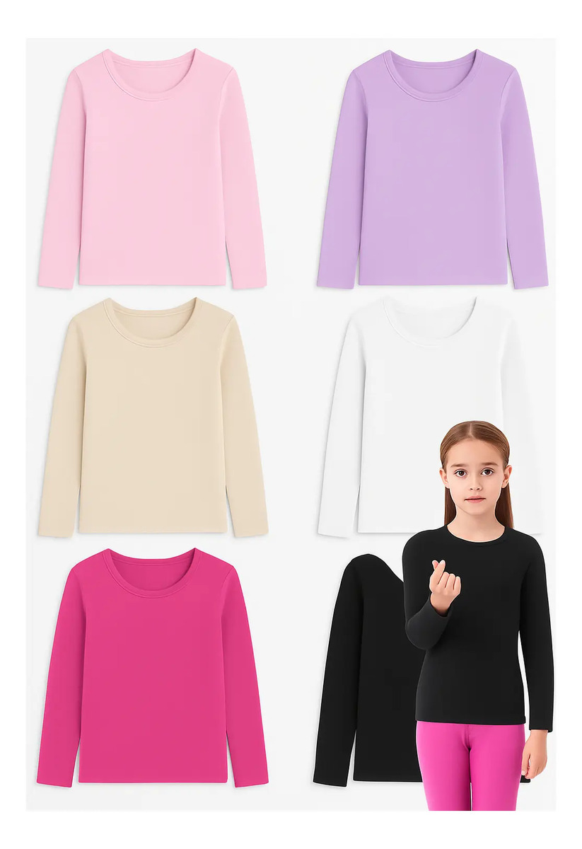 Camiseta Térmica Niñas Polar Unisex Remera - Imagen 3