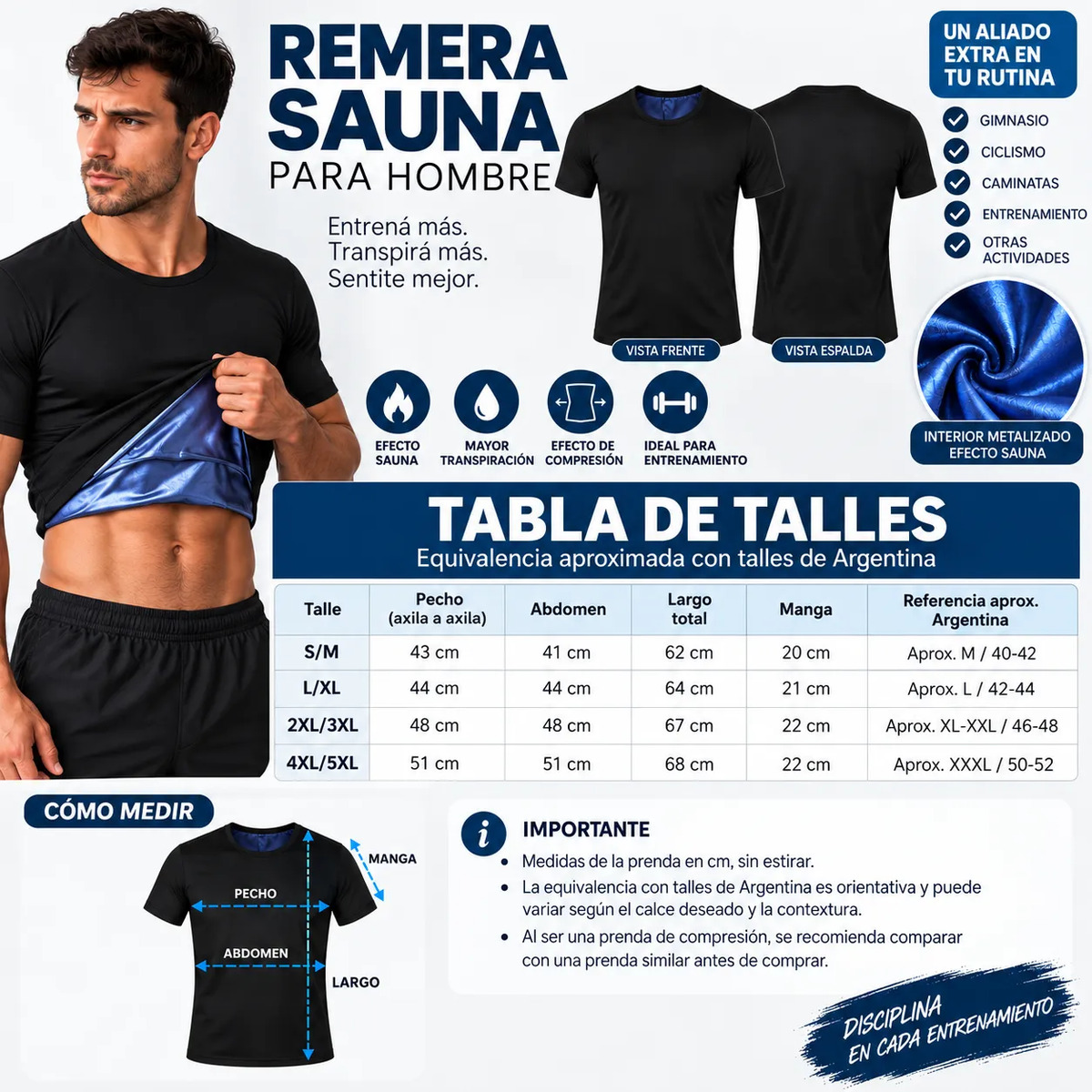 Camiseta Sauna Entrenamiento Compresion Remera Transpira - Imagen 2