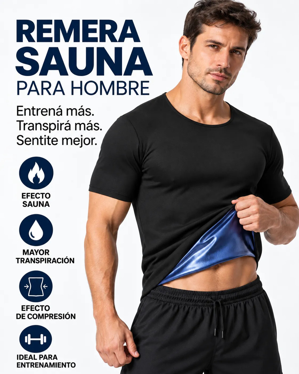 Camiseta Sauna Entrenamiento Compresion Remera Transpira - Imagen 4