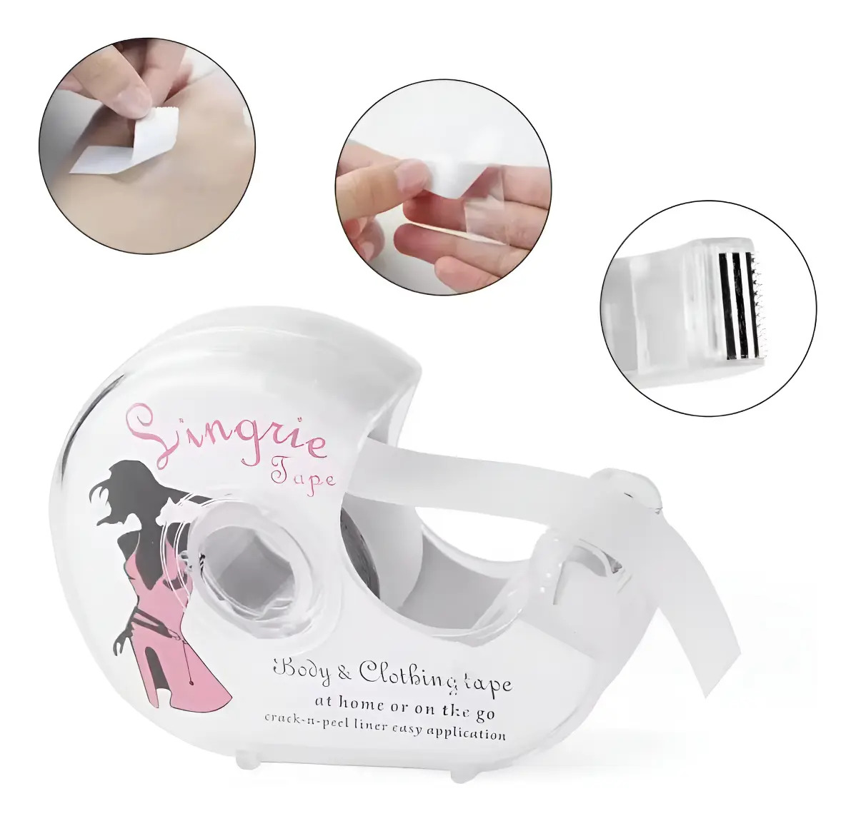 Cinta Doble Cara Para El Cuerpo Y Ropa Bifaz Lingerie Tape Transparente Lisa