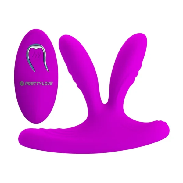 Vibrador doble anal y vaginal con control remoto