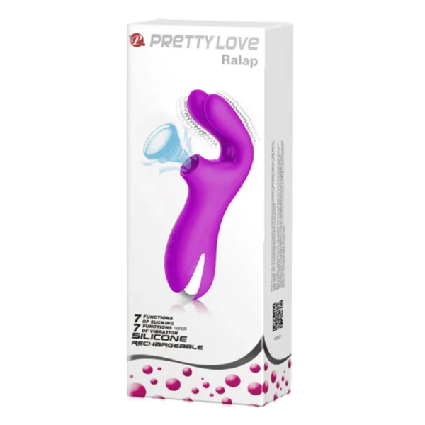 Vibrador y succionador de clítoris violeta