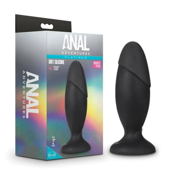 Plug anal Rocket de silicona negro