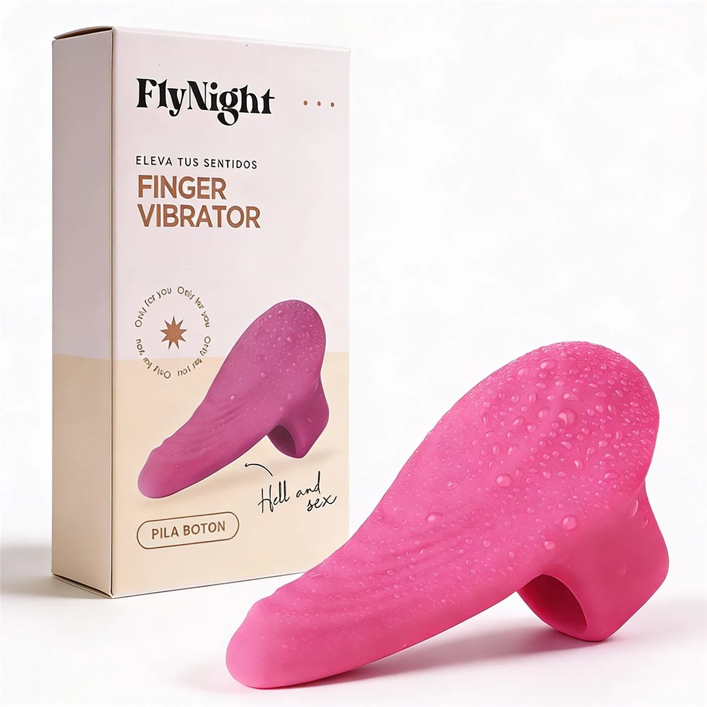 Vibrador de dedo rosa
