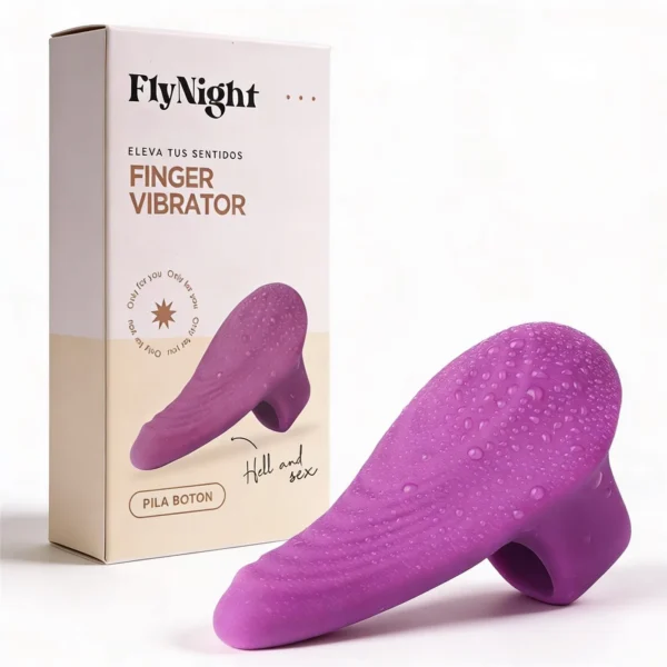 Vibrador de dedo violeta