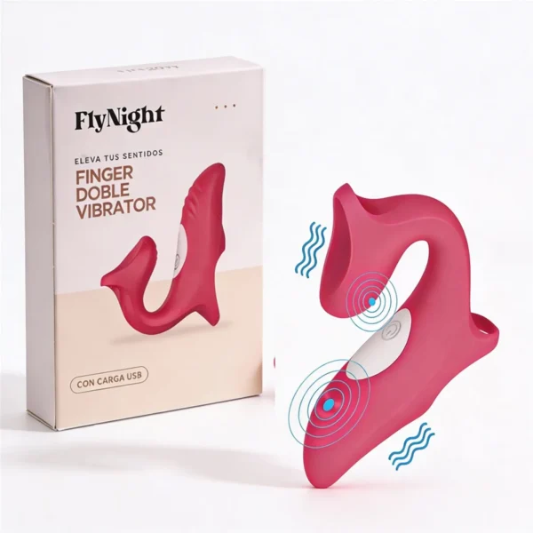 Vibrador de dedo doble