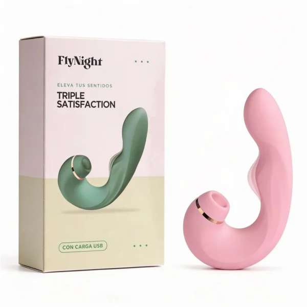 Vibrador Triple Satisfaction rosa