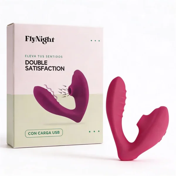 Vibrador Doble Satisfaction rosa