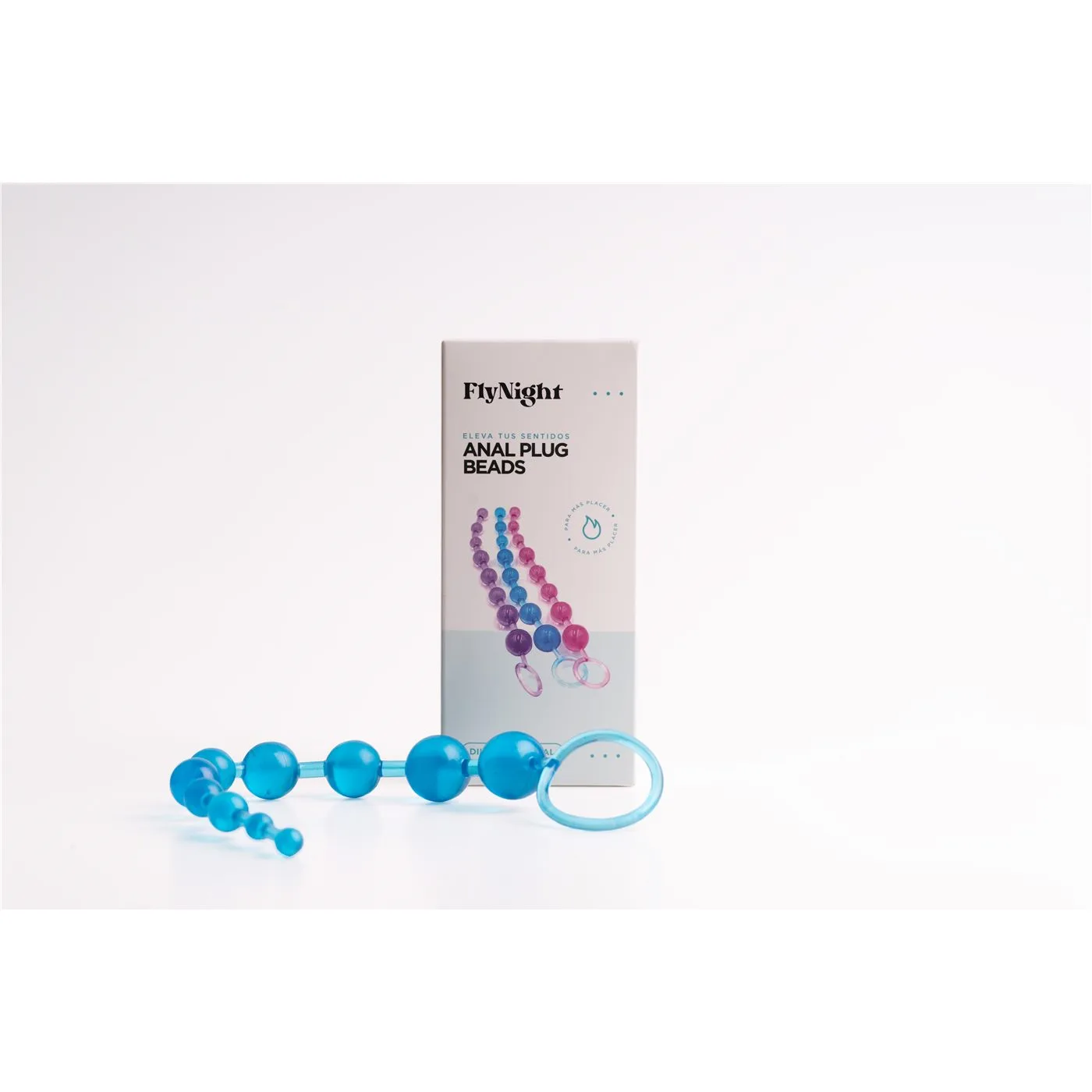 Plug Anal de Bolitas Beads Azul | Fly Night - Imagen 2