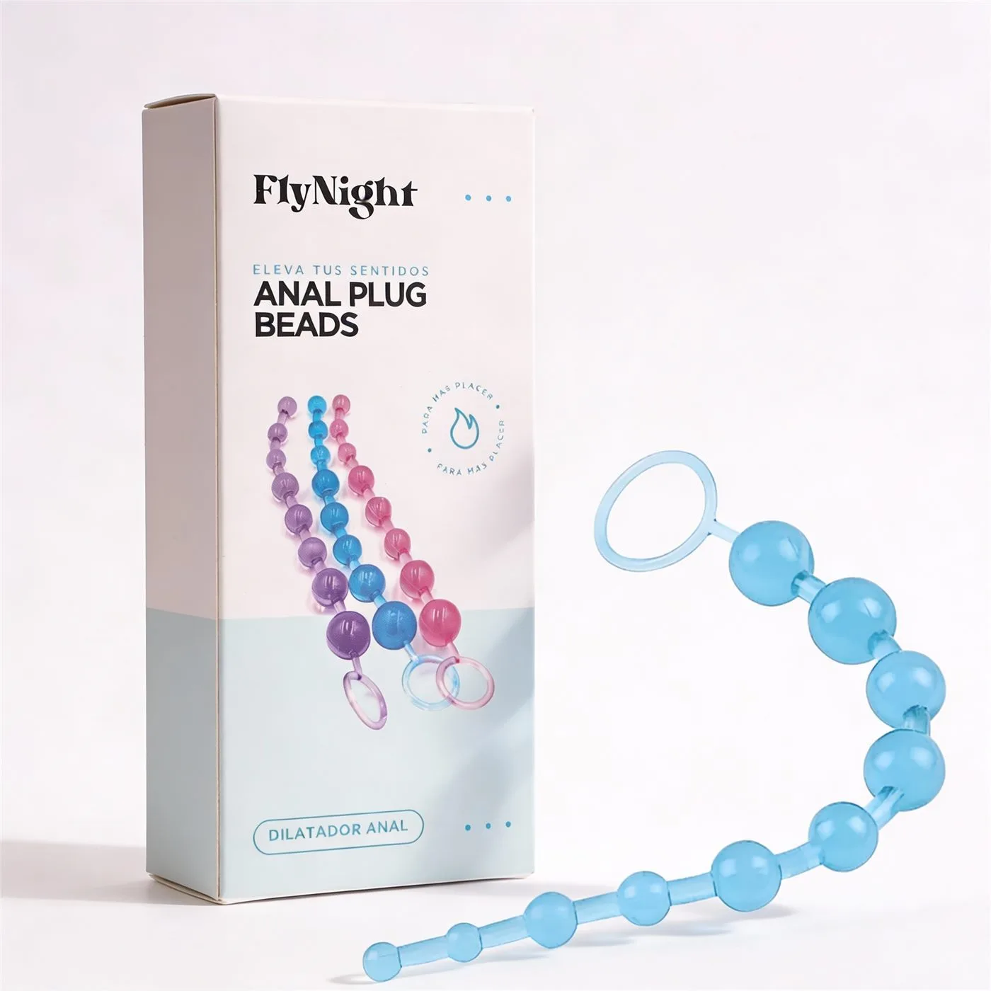 Plug Anal de Bolitas Beads Azul | Fly Night