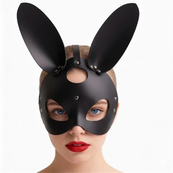 Máscara BDSM Face Bunny negra