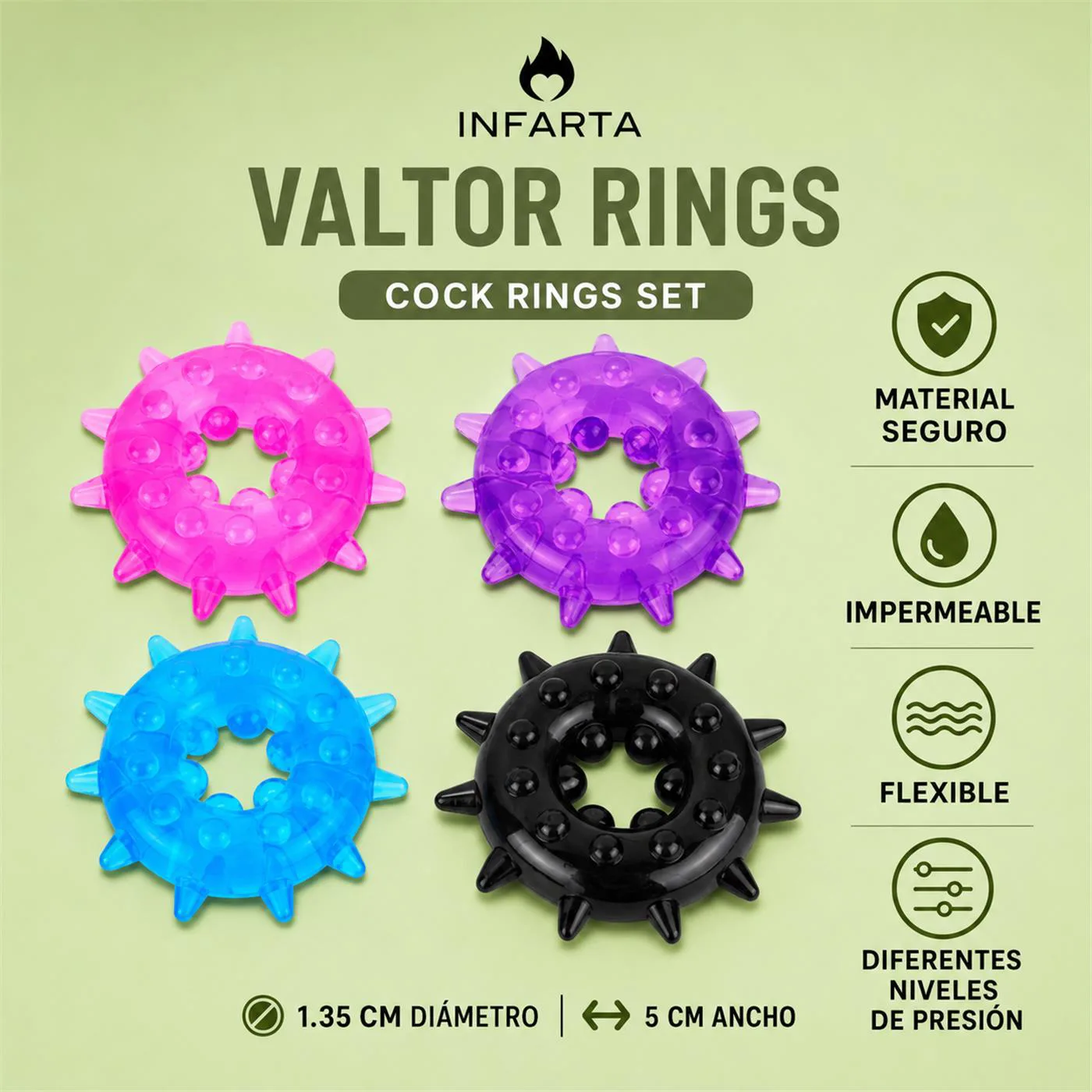 Set de Anillos para el Pene Valtor | Infarta - Imagen 2