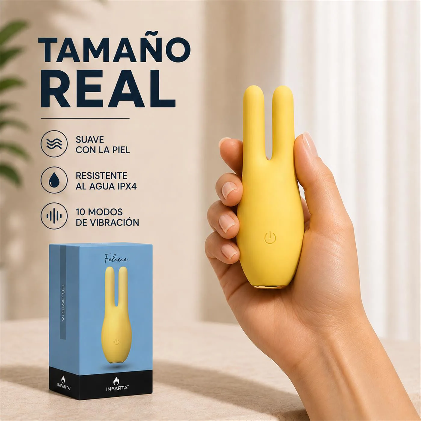 Vibrador Felicia, detalle
