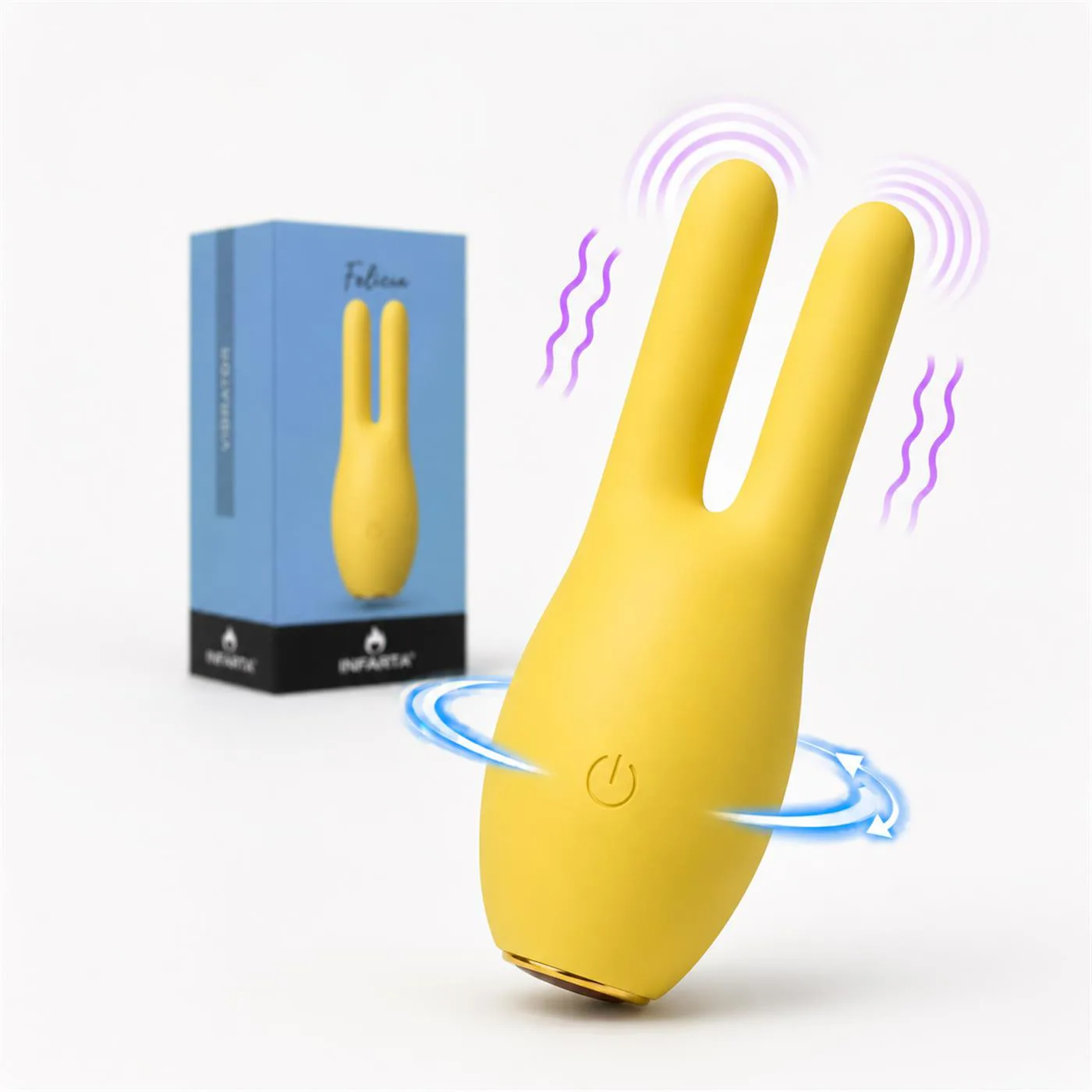 Vibrador estimulador de clítoris Felicia amarillo