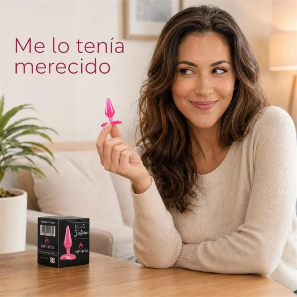 Mini plug anal rosa, otra vista