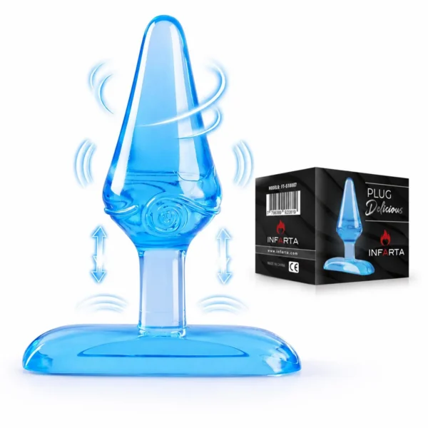 Mini plug anal 6 cm azul