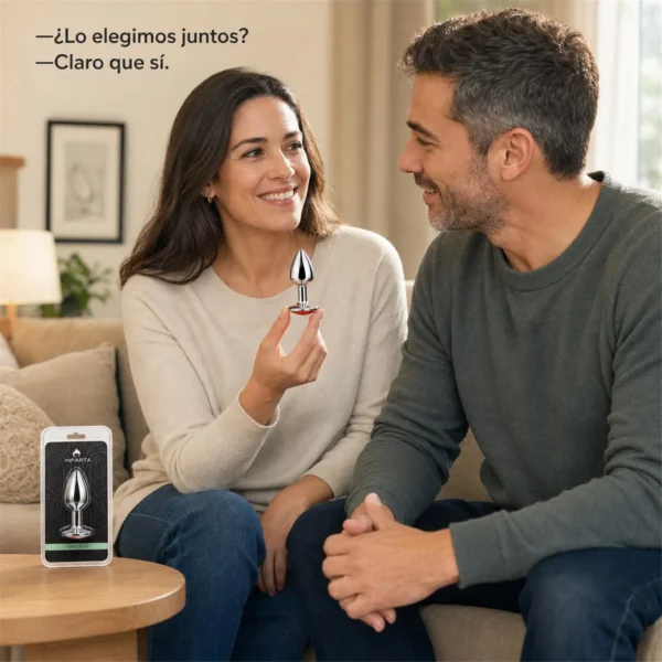 Plug anal Eros chico rojo, otra vista