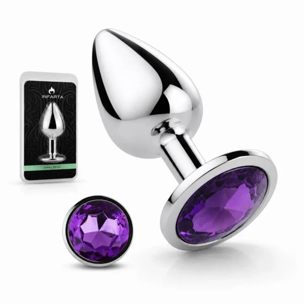Plug anal Eros metálico chico violeta