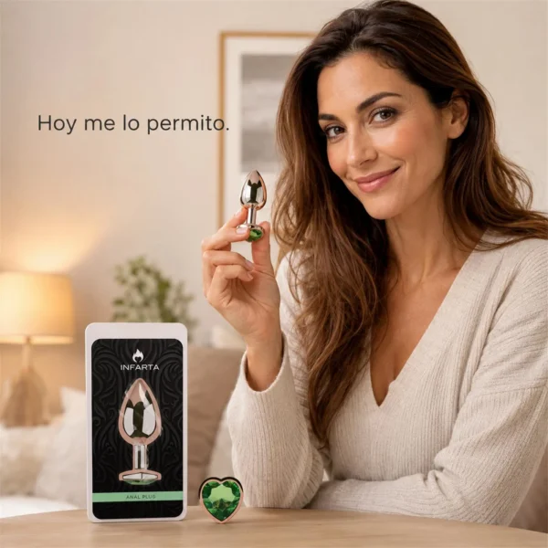 Plug anal Heart Love Rose chico, otra vista