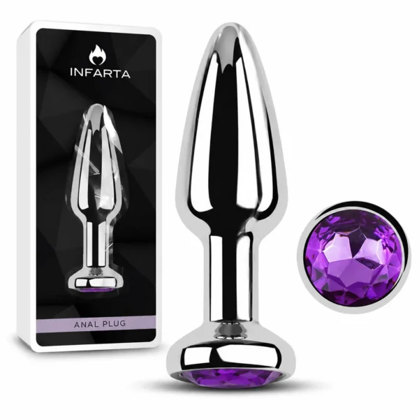 Plug anal metálico Titan mediano violeta