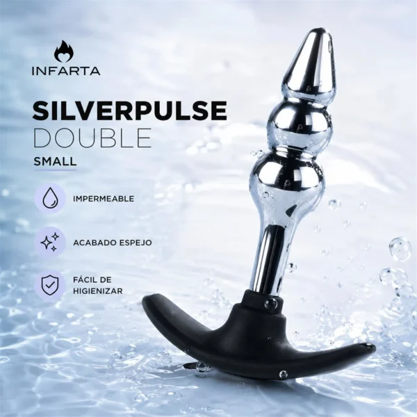 Plug anal doble Silverpulse, otra vista