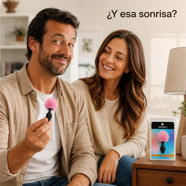 Plug anal cola de conejo mediano, otra vista