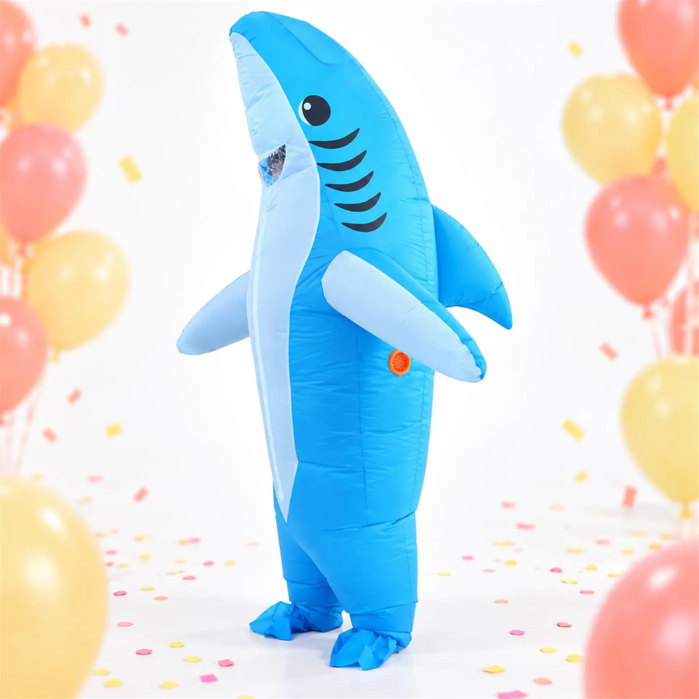 Disfraz Inflable de Tiburón Azul 150 a 190 cm | Infarta